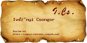 Iványi Csongor névjegykártya