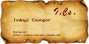 Iványi Csongor névjegykártya